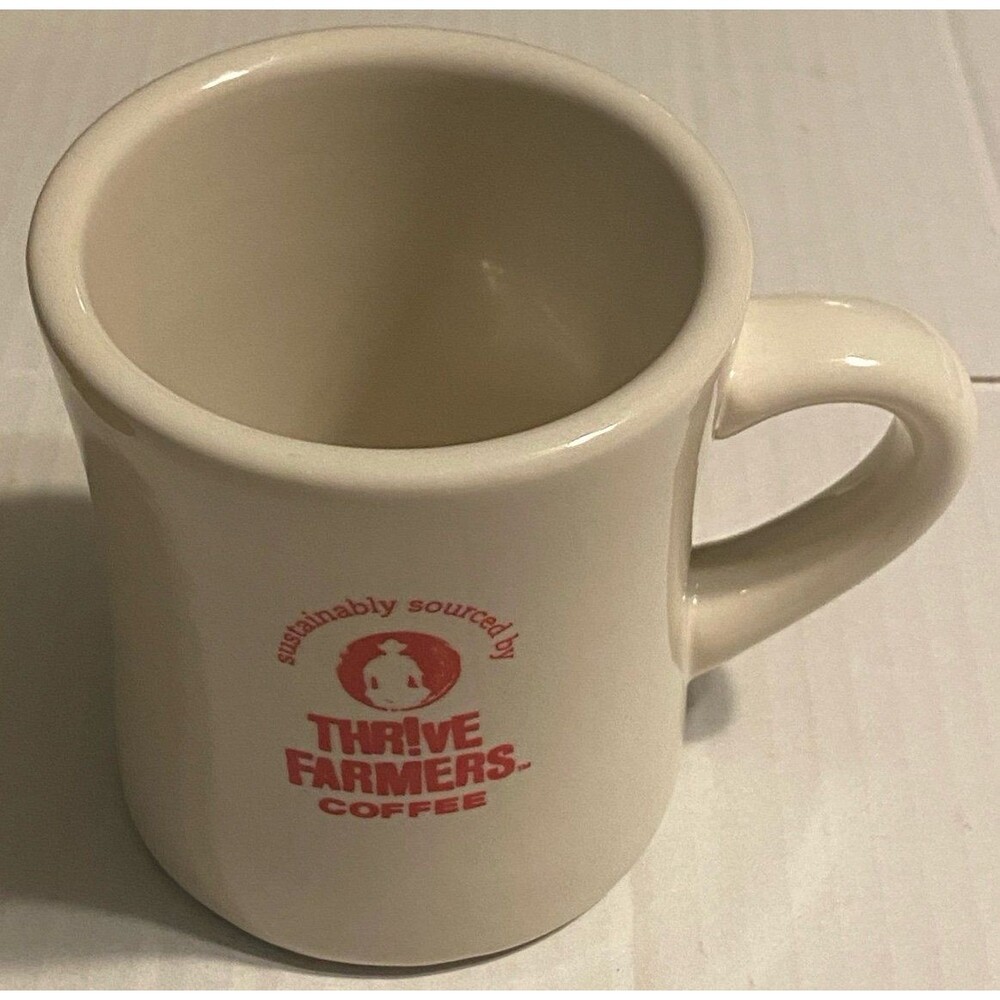 Chick-fil-A Thrive Farmers Coffee Mug Heavy Porcelain Diner Restaurant Ware